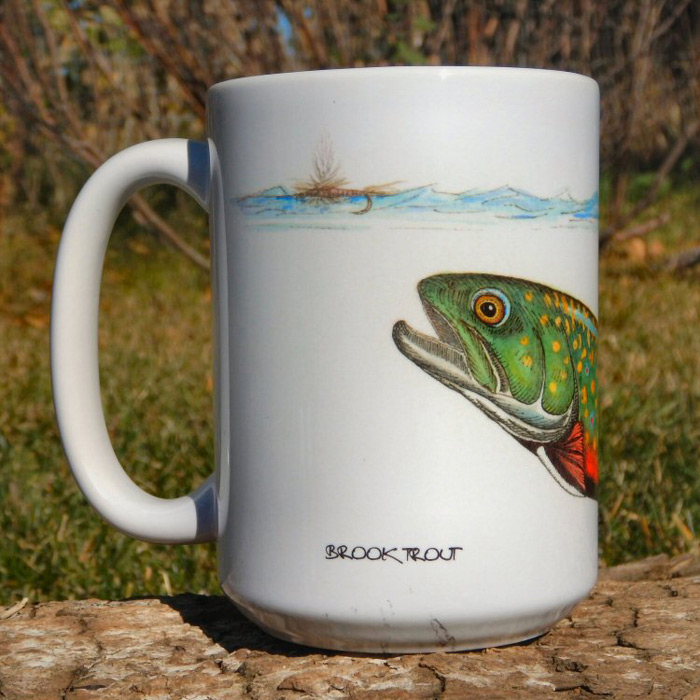 Swimming Brook Trout | Coffee Mug | Jeff Currier – Jeff Currier