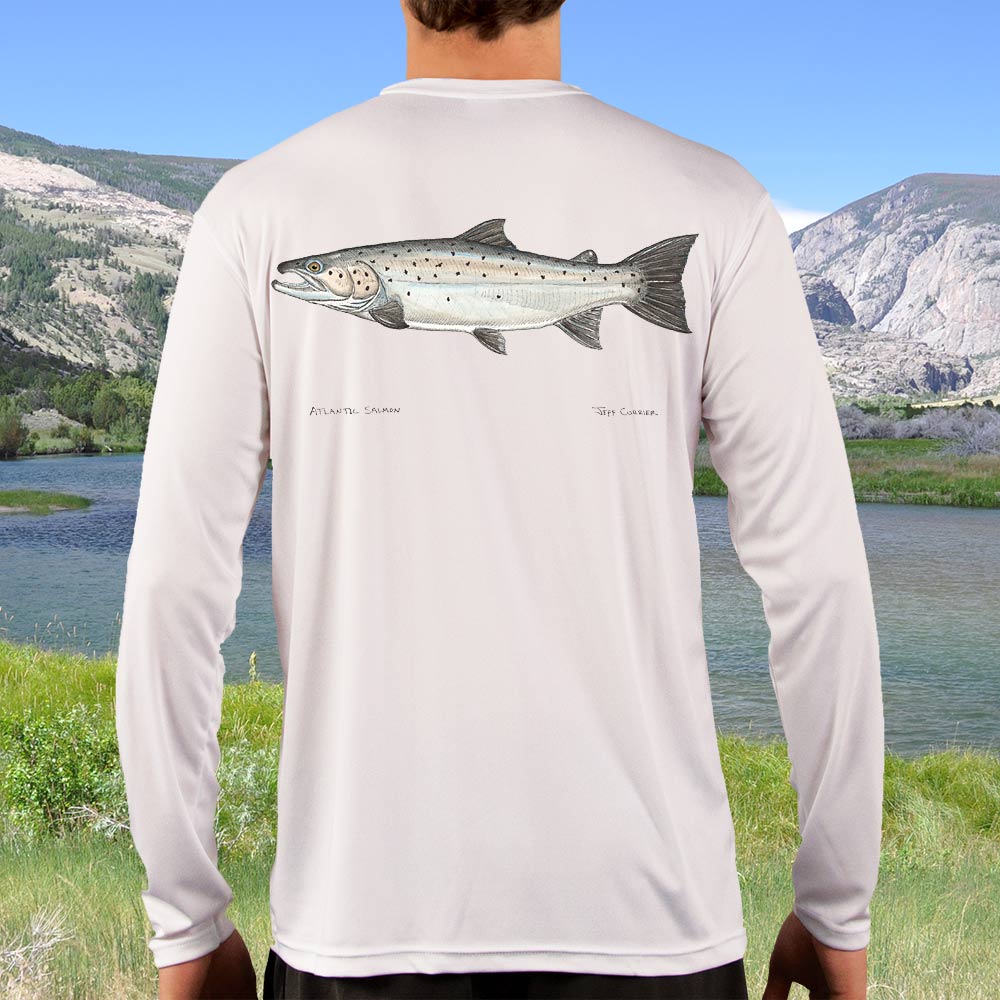 Canada Salmon Fishing tattoo Custom long sleeve performance fishing shirts,  Salmon fishing jerseys NQS3434