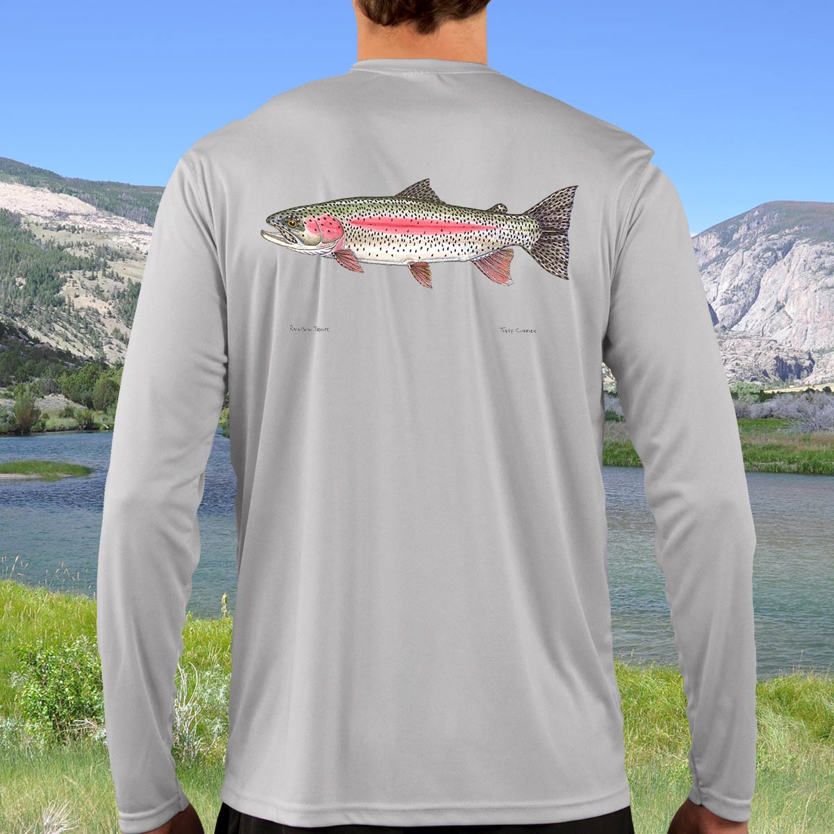 Rainbow Trout  Solar Long Sleeve Shirt – Jeff Currier