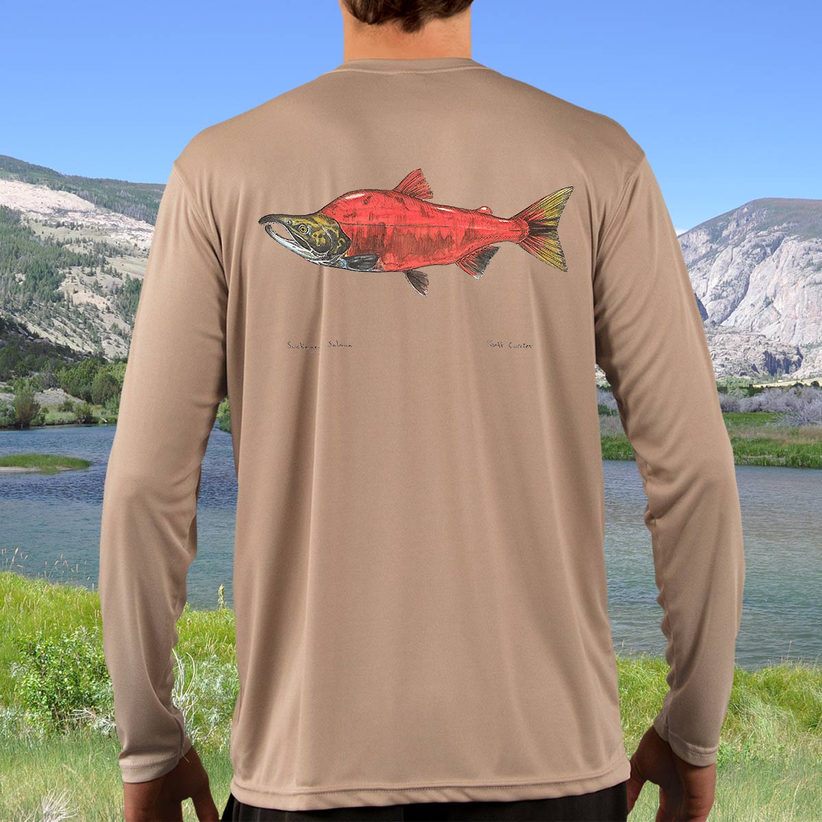 Sockeye Salmon  Solar Long Sleeve Shirt – Jeff Currier