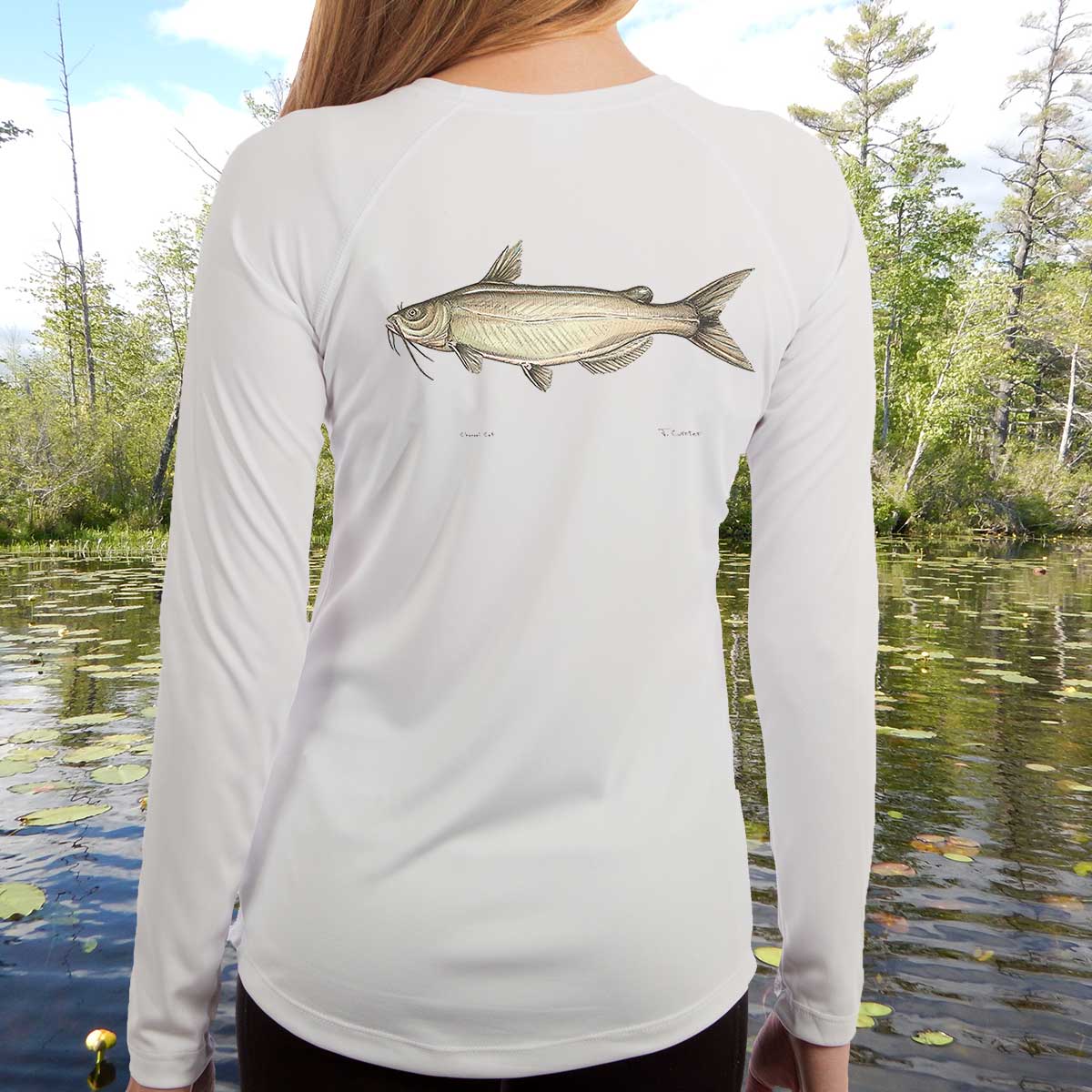 Channel Catfish  Ladies Solar Long Sleeve Shirt – Jeff Currier