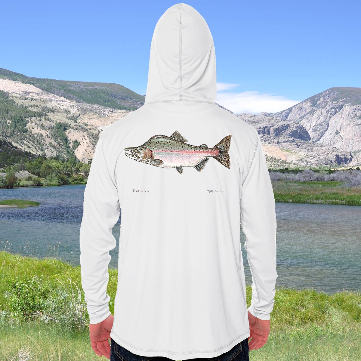 pink salmon hoodie