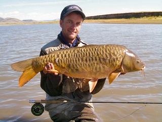 A lovely color and scale pattern on this 26 pound Mirror Carp